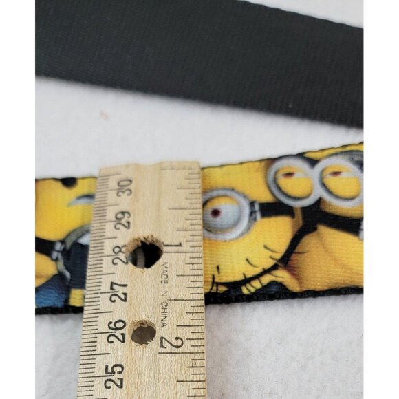 Despicable Me Minion Dave Face Unisex Buckle Belt Yellow‎ Graphic Print 49.25" - Picture 6 of 8
